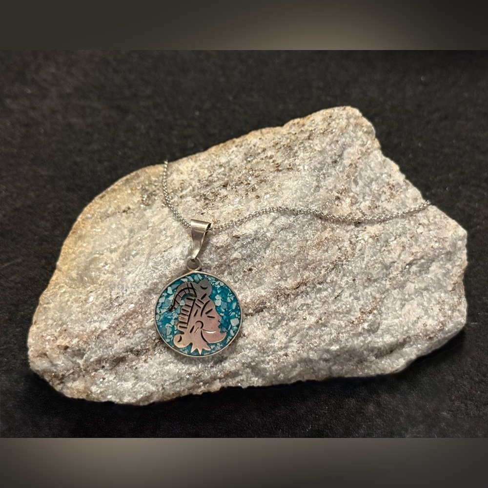 Hecho en Mexico Silver Mayan Warrior Pendant Necklace
